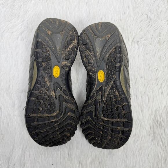 MERRELL / gray bungee lace vibram sole ankle hiking shoes / 7 - Picture 8 of 9